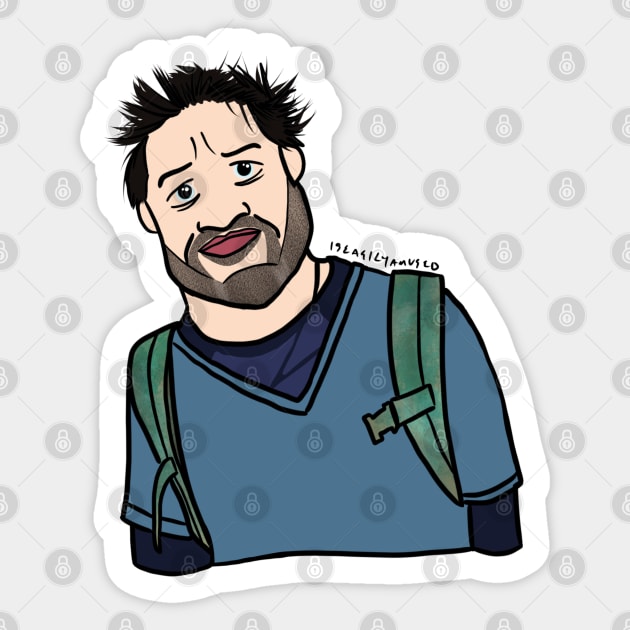 Tom Hardy - Wild Hair Sticker by iseasilyamused